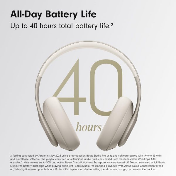 Beats Studio Pro - Wireless Bluetooth Noise Cancelling Headphones - Personalized Spatial Audio, USB-C Lossless Audio, Apple & Android Compatibility, Up to 40 Hours Battery Life - Sandstone - Image 4