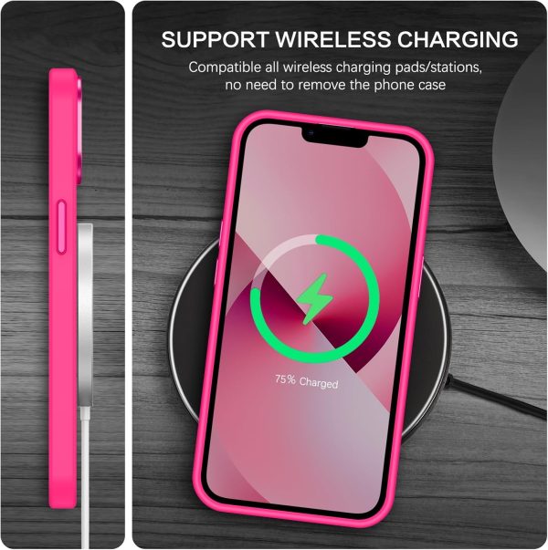BENTOBEN Magnetic for iPhone 13 Case & iPhone 14 Case [Compatible with Magsafe] Translucent Matte Phone Case iPhone 13/14 Slim Fit Shockproof Women Men Protective Cover for iPhone 13/14 6.1", Hot Pink - Image 6
