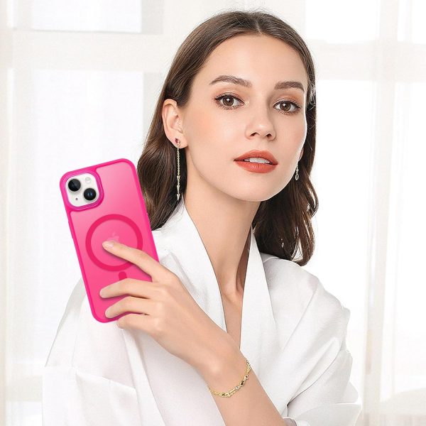 BENTOBEN Magnetic for iPhone 13 Case & iPhone 14 Case [Compatible with Magsafe] Translucent Matte Phone Case iPhone 13/14 Slim Fit Shockproof Women Men Protective Cover for iPhone 13/14 6.1", Hot Pink - Image 9