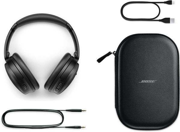 Bose QuietComfort Bluetooth Headphones, Wireless Headphones, Over Ear Noise Cancelling Headphones with Mic, Up To 24 Hours of Battery Life, Black - Image 6